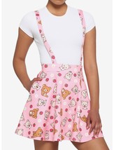 Sanrio Rilakkuma &amp; Korilakkuma Strawberry Cute Kawaii Pink Suspender Ski... - $59.99