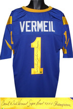 Dick Vermeil signed Blue TB Custom Stitched Pro Style Football Jersey w/ dual Co - £66.45 GBP
