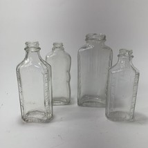 Vintage Owens Illinois Apothecary Clear Glass Medical and Perfume Bottle Lot 4 - £6.29 GBP