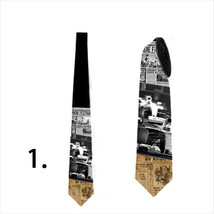Men necktie with Formula 1 print original custom print - £20.45 GBP
