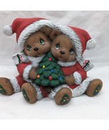 Vintage Cuddling Christmas Santa Beads Christmas Tree Ceramic - $24.53 CAD