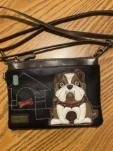 Chala Bulldog Mini Crossbody Purse Adjustable Strap Excellent Condition - £22.23 GBP