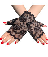 Orysin Ladies Short Lace Gloves 80s Fancy Dress Gothic Half Finger Hallo... - $128.81 MXN