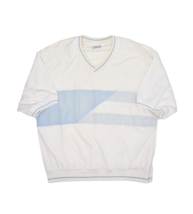 Vintage Jantzen Sweatshirt Mens M Short Sleeve V Neck Striped Ringer Geometric - £12.83 GBP