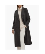 Reiss Arla Double Breasted Wool Blend Classic Coat, Charcoal Gray, Size ... - $699.58 CAD