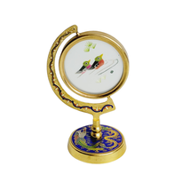 Asian Embroidered Silk Ducks Brass Cloisonné Rotating Frame Painted Enamel - £15.62 GBP