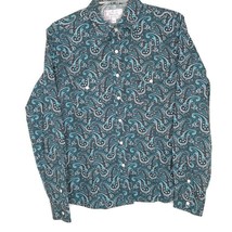 Panhandle Womens Western Shirt Size M Long Sleeve Pearl Snap Button Blue... - £10.91 GBP