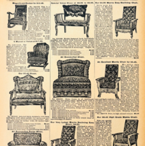1969 Overstuffed Parlor Chairs 1901 Repro Advertisement Sears Furniture ... - €21,52 EUR