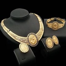 HOT Dubai gold Maria jewelry sets for women wedding gifts Africa Party Necklace  - £35.36 GBP
