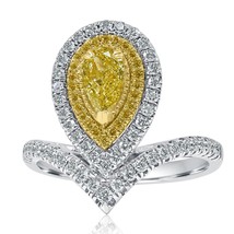 Authenticity Guarantee 
GIA Certified 1.23 Ct Pear Fancy Light Yellow Diamond... - £2,778.55 GBP