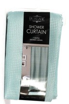 1 Count ParkLane Surf Spray Waffle Fabric Shower Curtain 70&quot; X 72&quot; - £22.36 GBP