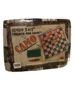 Camo Jumbo 3 in 1 Item No. 2813 Brown Green Orange Green Checker Rug Gam... - $23.95