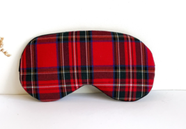 Red sleep mask, Organic cotton unisex eye pillow, Travel mask, Sleep lover gift - £11.95 GBP