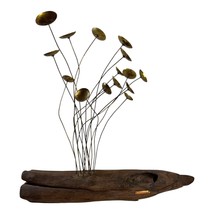 Mid-Century Modern Brutalist Driftwood &amp; Metal Sculpture - $186.99