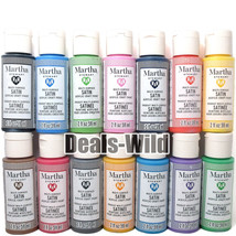 Martha Stewart Acrylic Paint Satin Indoor/Outdoor Multi-Surface 2oz PICK A COLOR - £8.81 GBP