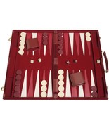 Open Box! 18&quot; Deluxe Middleton Games Backgammon Set - Maroon Velour - $88.90 CAD