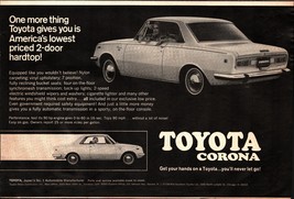 Print Ad Toyota 1969 Corona Half-Page Magazine  nostalgic c7 - $24.11