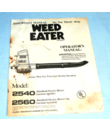 VTG WEED EATER 2540/2560 OPERATORS/OWNERS MANUAL ONLY PRINTED ON IT DO N... - €7,96 EUR
