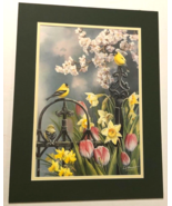 Susan Bourdet Victorian Seasons Spring Goldfinches Signed 37/950 Vintage... - £83.68 GBP