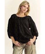 Davi &amp; Dani Tied Round Neck Mesh Blouse - $1,025.70 MXN