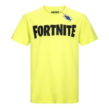 Fortnite LOGO T-Shirt Lime Green Gaming Cotton Fortnite t-shirt Ages 10-16 - $36.01+