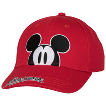 Mickey Mouse Peeking Red Colorway Youth Cap Red - $26.98