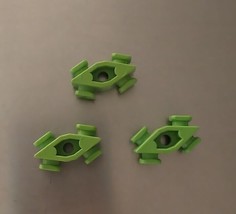 Vintage Fisher Price Construx Lot of 3 Green Diamond Shaped Connectors - $3.96