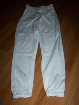 Youth Size Large Russell Athletic Baseball Pants Solid White Elastic Hem... - $17.00