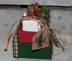 Small Presents Decoration Primitive rustic farmhouse style from reclaimed wood - £11.56 GBP