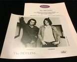 Devlins “Drift” Album Release Original Press Kit with Photo 1993 - $15.00