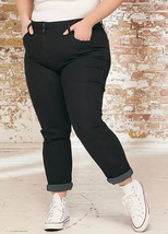 Feel Good Lift &amp; Formen Charlotte Gerades Bein Jeans Schwarz UK 16S (fm45-2) - £28.22 GBP