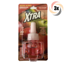 3x Packs Xtra Apple Cinnamon Oill Refill Air Freshener Odor Eliminator | .71oz - £9.76 GBP