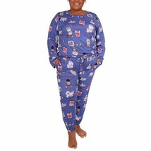 Munki Munki Womens Pajama Set Plus XXL Costco 3 Piece Purple Logo Warm Cozy - $29.35