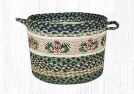 Earth Rugs UBP-116 Pinecone Printed Utility Basket 13 Inch X 9 Inch - £48.31 GBP
