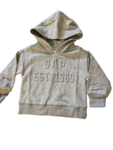 Girl&#39;s Gap Long Sleeve, Glitter Logo, Color Heather Gray Pullover Hoodie Size 3T - £15.44 GBP