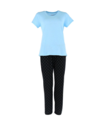 Hanes Essential Women's Knit Tee and Pants Pajama Set Size S/M  Tagless Comfort - $16.82