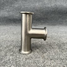 1-1/2&quot;  316L Stainless Steel Sanitary Clamp Tee Used - $19.79