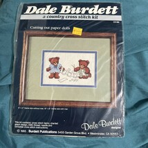 Dale Burdett Country Cross Stitch Kit Cutting Out Paper Dolls Vintage 19... - $15.83