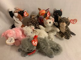 TY Original Beanie Babies, Cats Lot of 9, With tags - £35.52 GBP