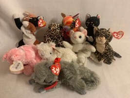 TY Original Beanie Babies, Cats Lot of 9, With tags - £35.55 GBP