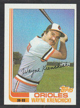 Baltimore Orioles Wayne Krenchicki 1982 Topps Baseball Card 107 nr mt - £0.39 GBP