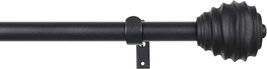 Heavy Duty Matte Black Curtain Rods for Windows, 1 Inch Decorative Curtain Rods  - £15.63 GBP