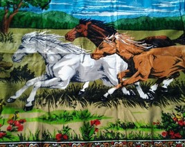 Wild Running Horses Tapestry Wall Hanging Material Country Home Decor Country - £119.90 GBP