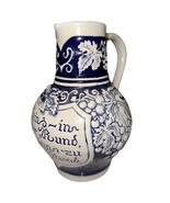 Geritz Gerz West Germany Wine Pitcher Pottery Stoneware  7.5x6&quot; - $19.95