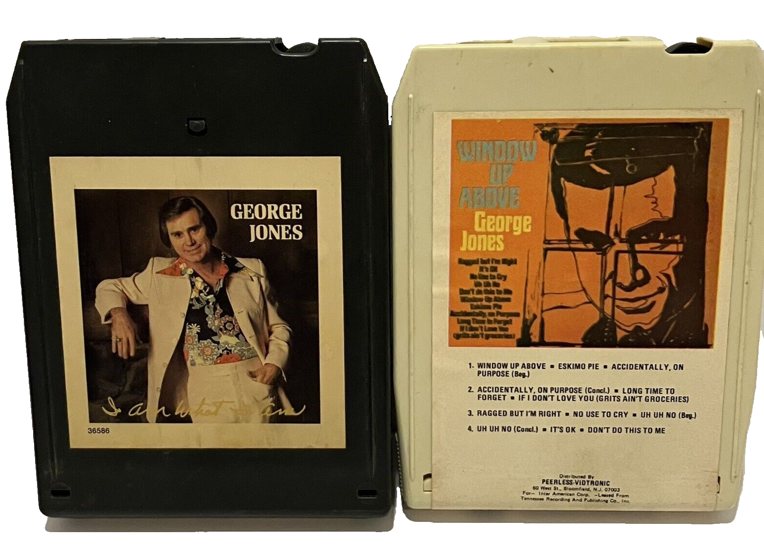 Primary image for George Jones 8-Track Tape Lot of 2 I Am What I Am & Window Up Above