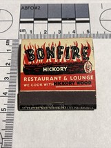 Vintage Feature Matchbook Cover Front Strike Bonfire Lounge Restaurant Miami FL - £27.22 GBP