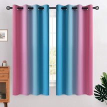 Cosviya Grommet Ombre Room Darkening Curtains, 2 Panels, 52 X 63 Inches, - $43.94