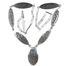 Jerome Begay Navajo Overlay Style Sterling Conchos necklace - $363.83