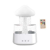 CH08 450ml Rain Humidifier Mushroom Cloud Colorful Night Lamp Aromathera... - $44.99