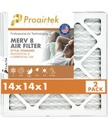 Proairtek AF14141M08SWH Model MERV 8 Air Filter, High-Performance Filtra... - £26.72 GBP
